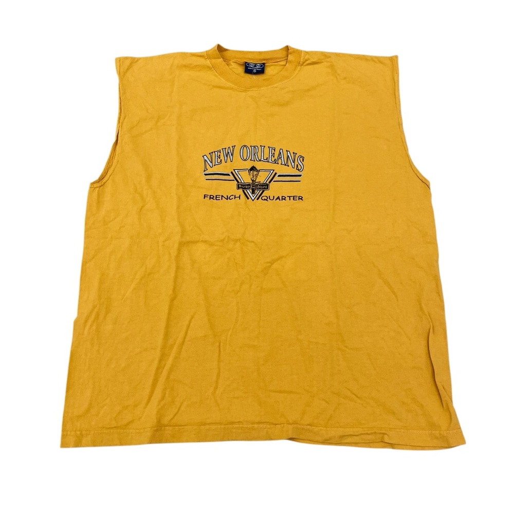 Y2K French Quarter New Orleans Cutoff Sleeve Tank Tee XL NWT
